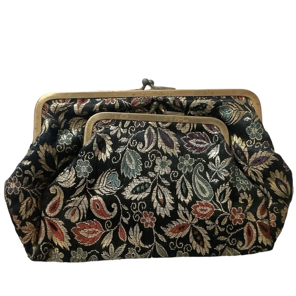 Vintage Tapestry Snap Clutch - Picture 1 of 7